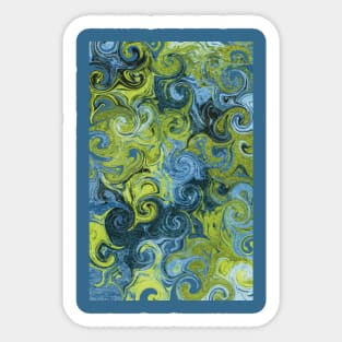 Blue Green Swirl Sticker